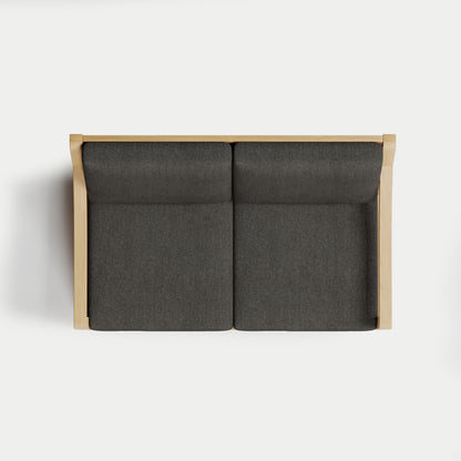 Heated Outdoor Teak Loveseat 