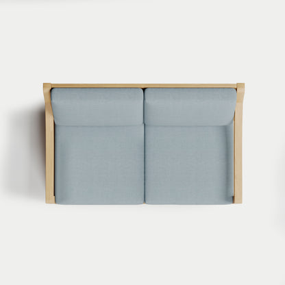 Heated Outdoor Teak Loveseat 