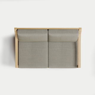 Heated Outdoor Teak Loveseat 
