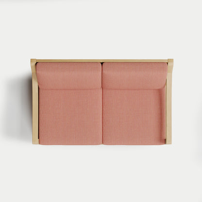 Heated Outdoor Teak Loveseat 
