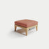 Heated Outdoor Teak Ottoman 