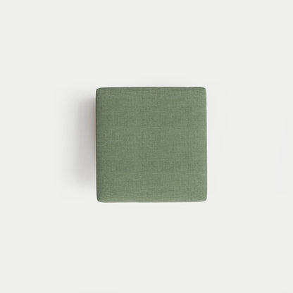 Heated Outdoor Teak Ottoman 