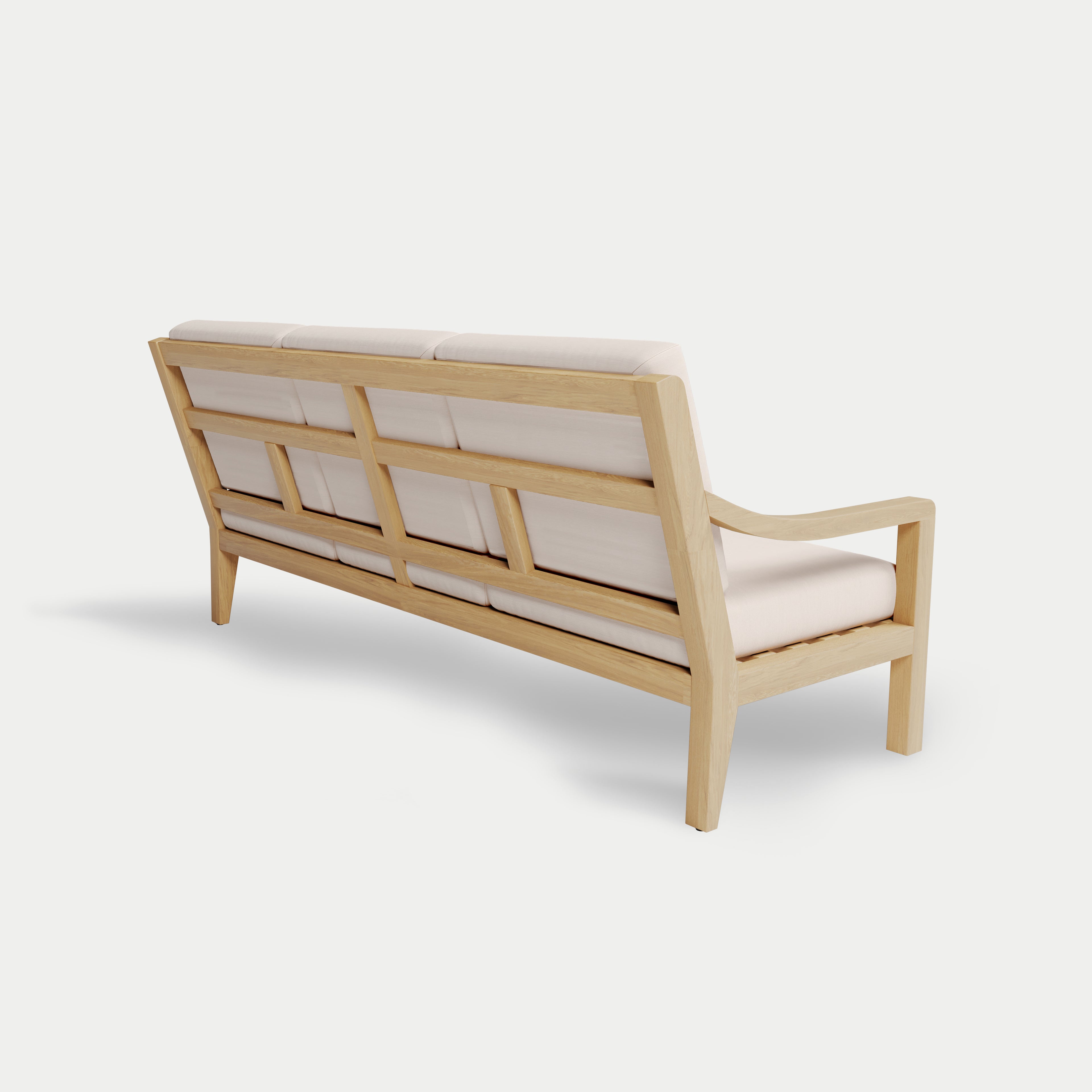 Heated Outdoor Teak Sofa 