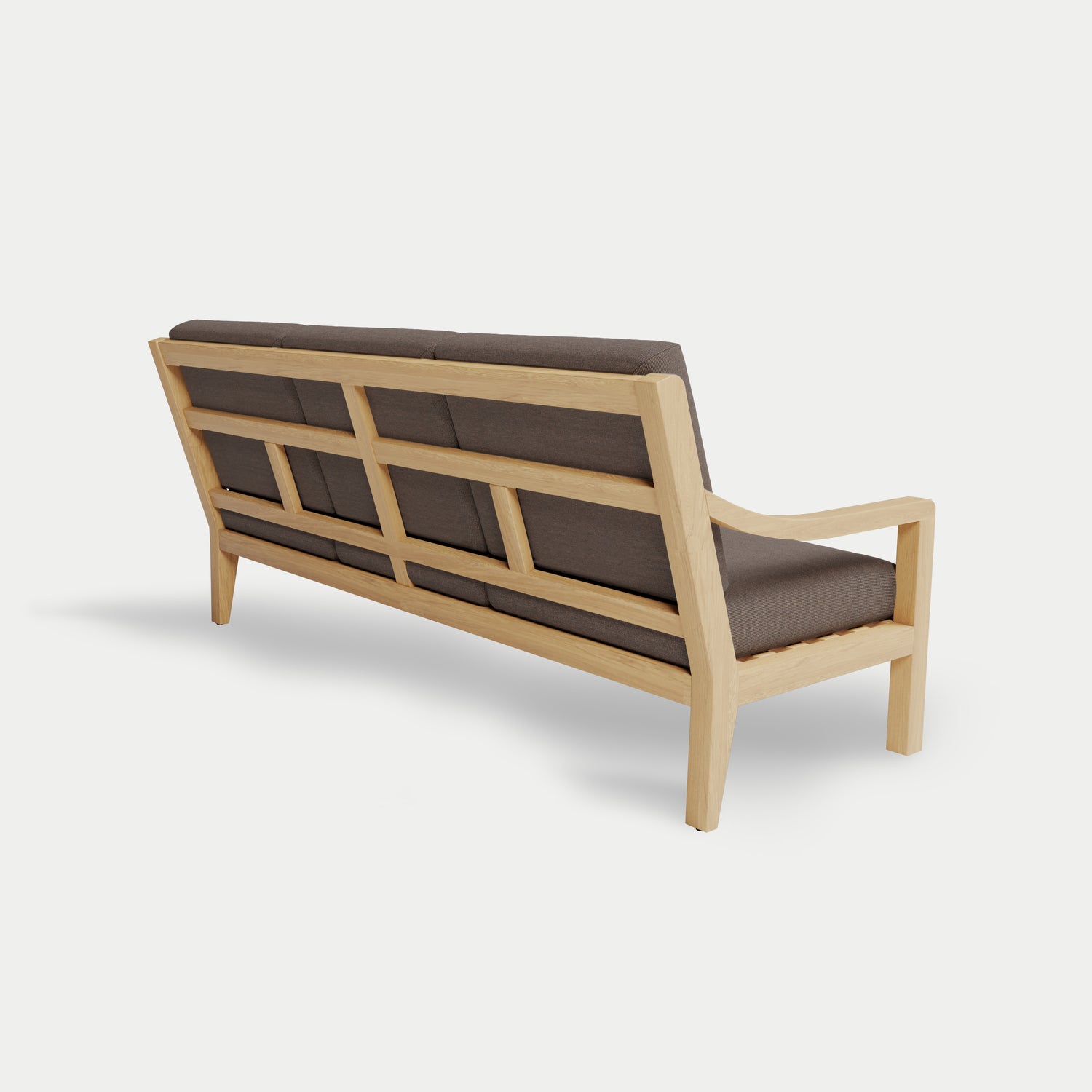 Heated Outdoor Teak Sofa 