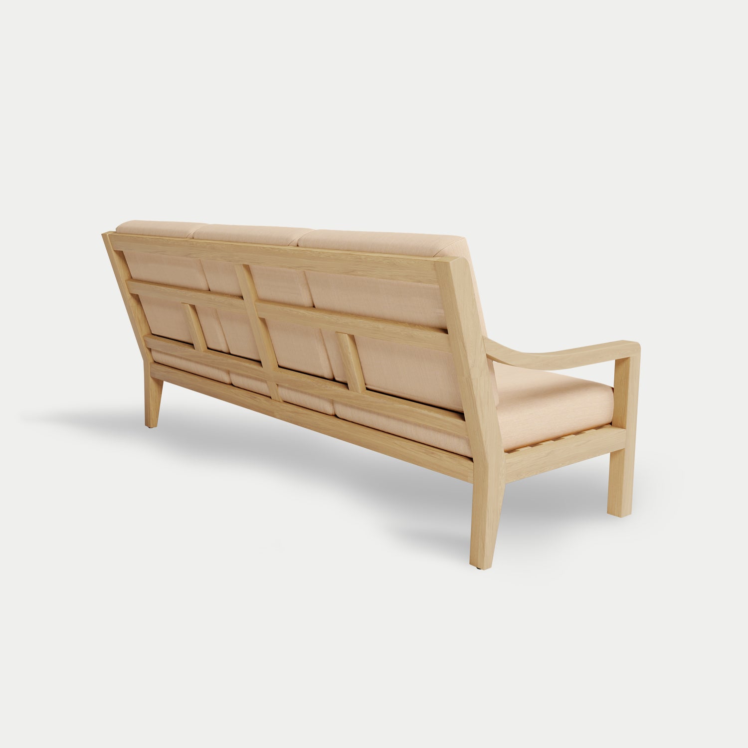 Heated Outdoor Teak Sofa 