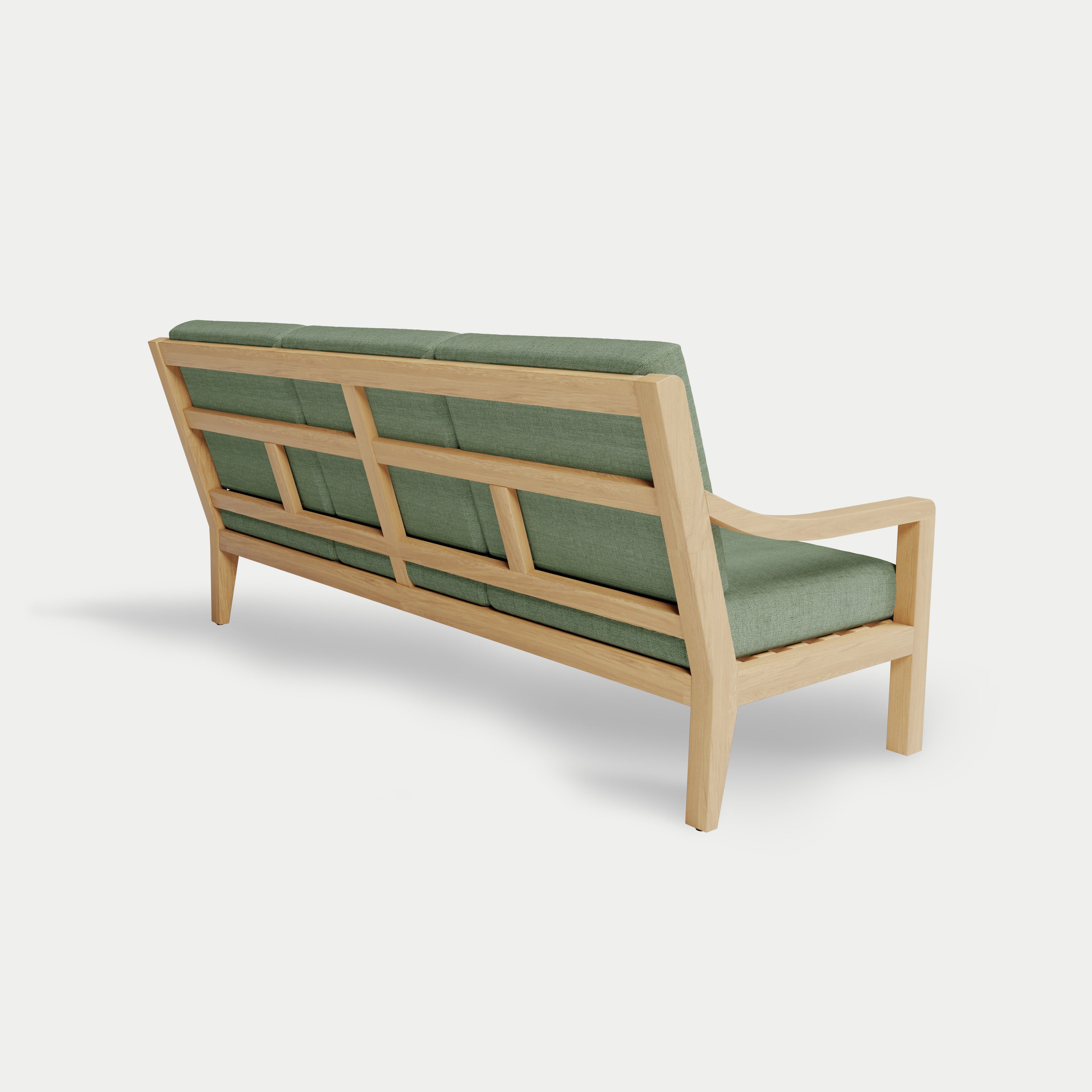 Heated Outdoor Teak Sofa 