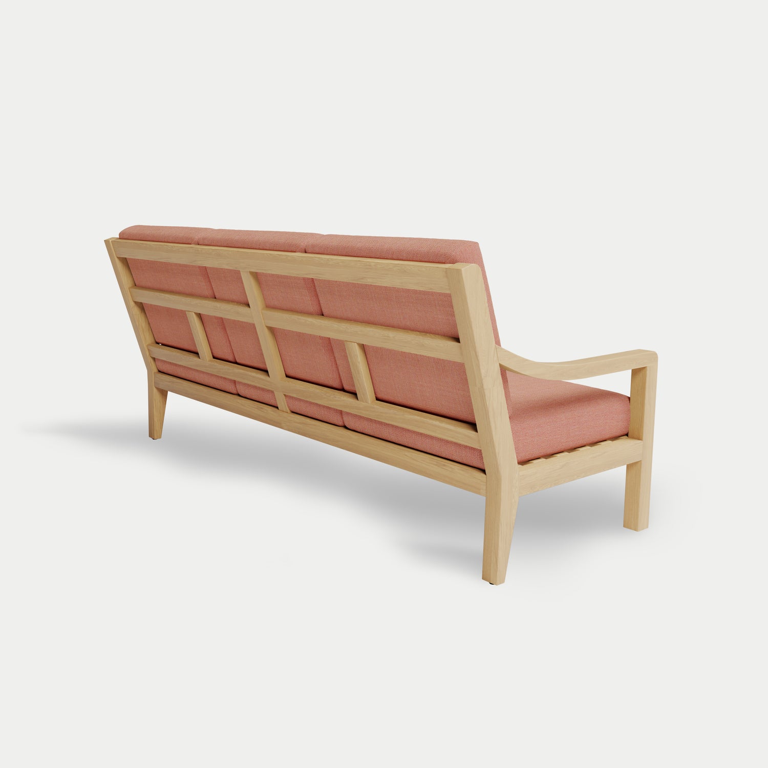 Heated Outdoor Teak Sofa 