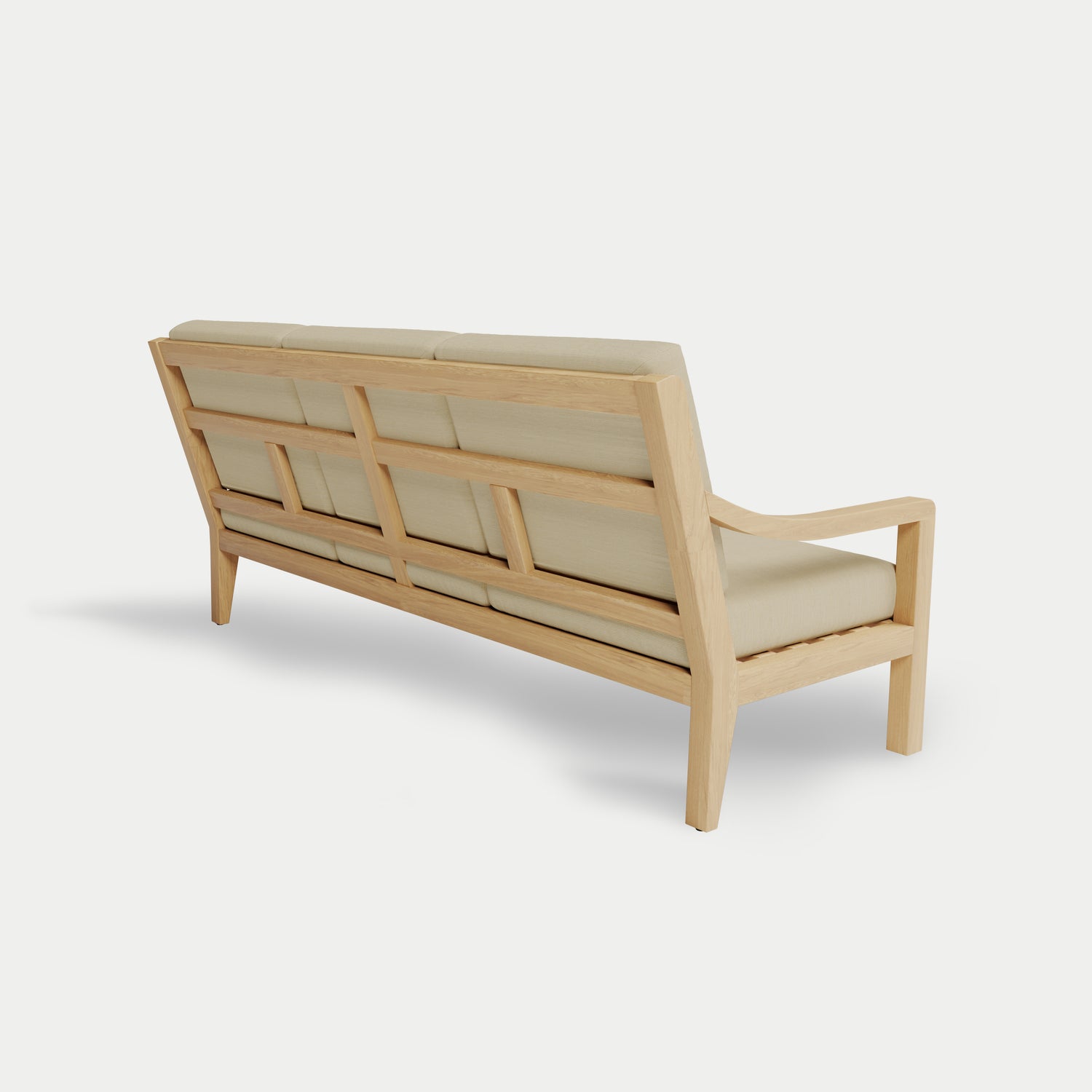 Heated Outdoor Teak Sofa 