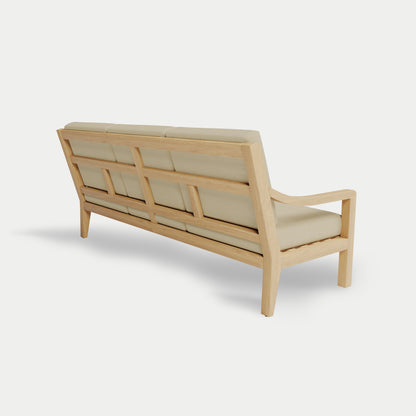 Heated Outdoor Teak Sofa 