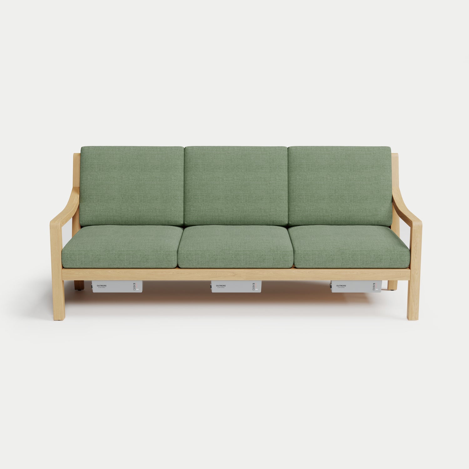 Heated Outdoor Teak Sofa 