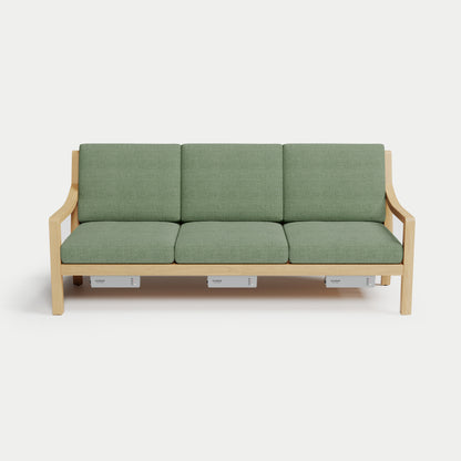 Heated Outdoor Teak Sofa 