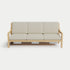 Heated Outdoor Teak Sofa 