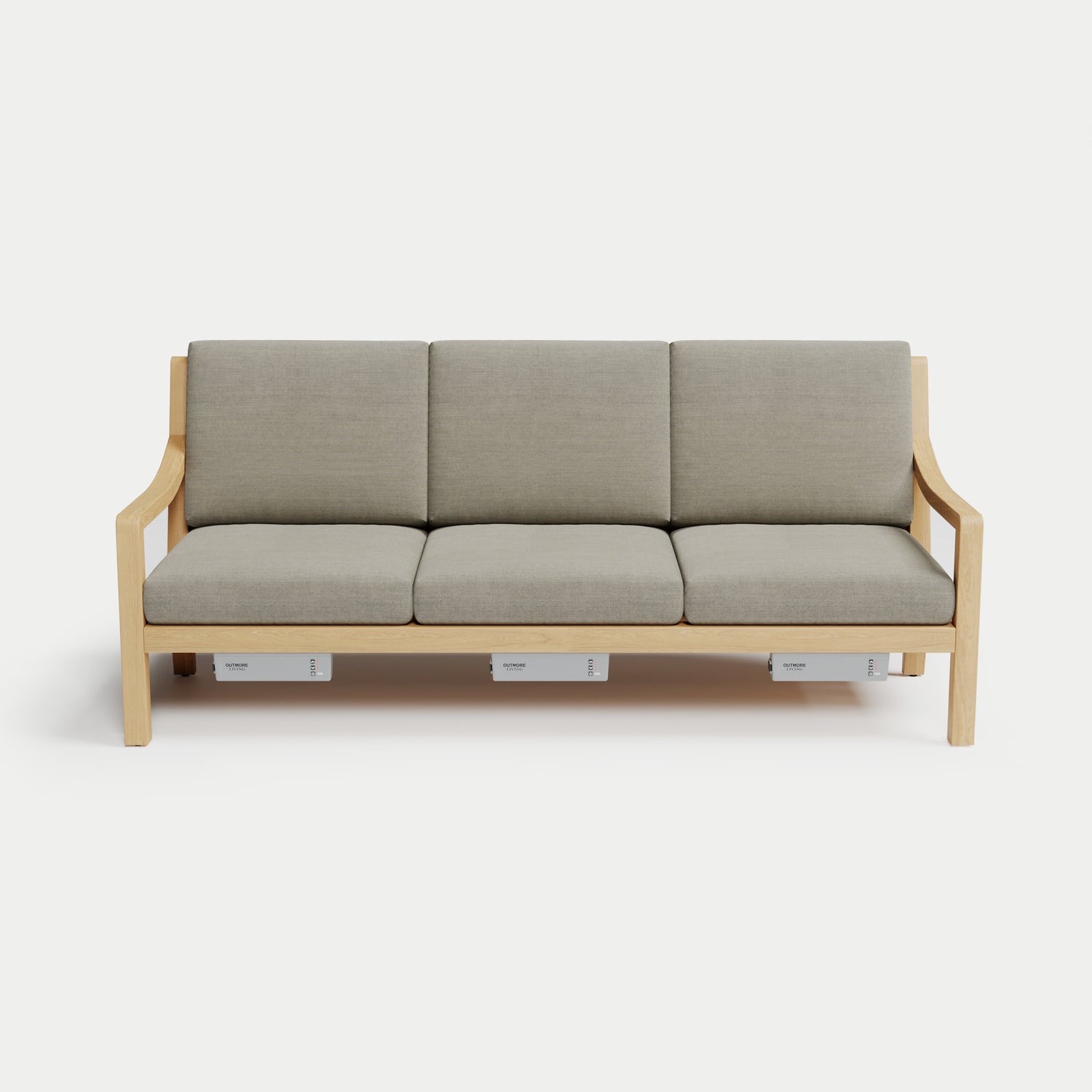 Heated Outdoor Teak Sofa 