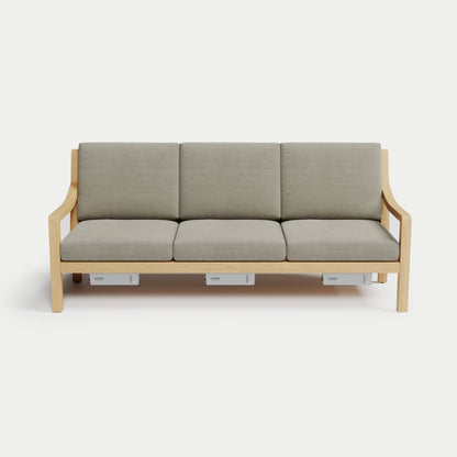 Heated Outdoor Teak Sofa 