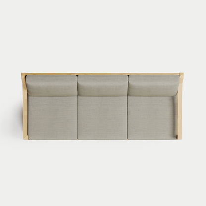 Heated Outdoor Teak Sofa 