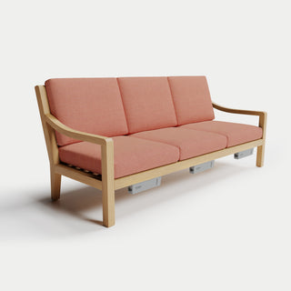 Heated Outdoor Teak Sofa 