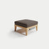Heated Outdoor Teak Ottoman 