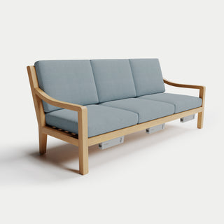 Heated Outdoor Teak Sofa 
