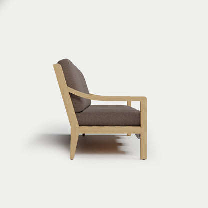 Heated Outdoor Teak Sofa 