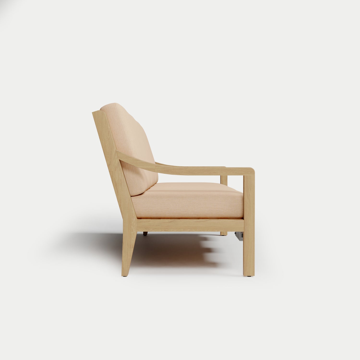 Heated Outdoor Teak Sofa 