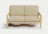 Heated Outdoor Teak Loveseat 