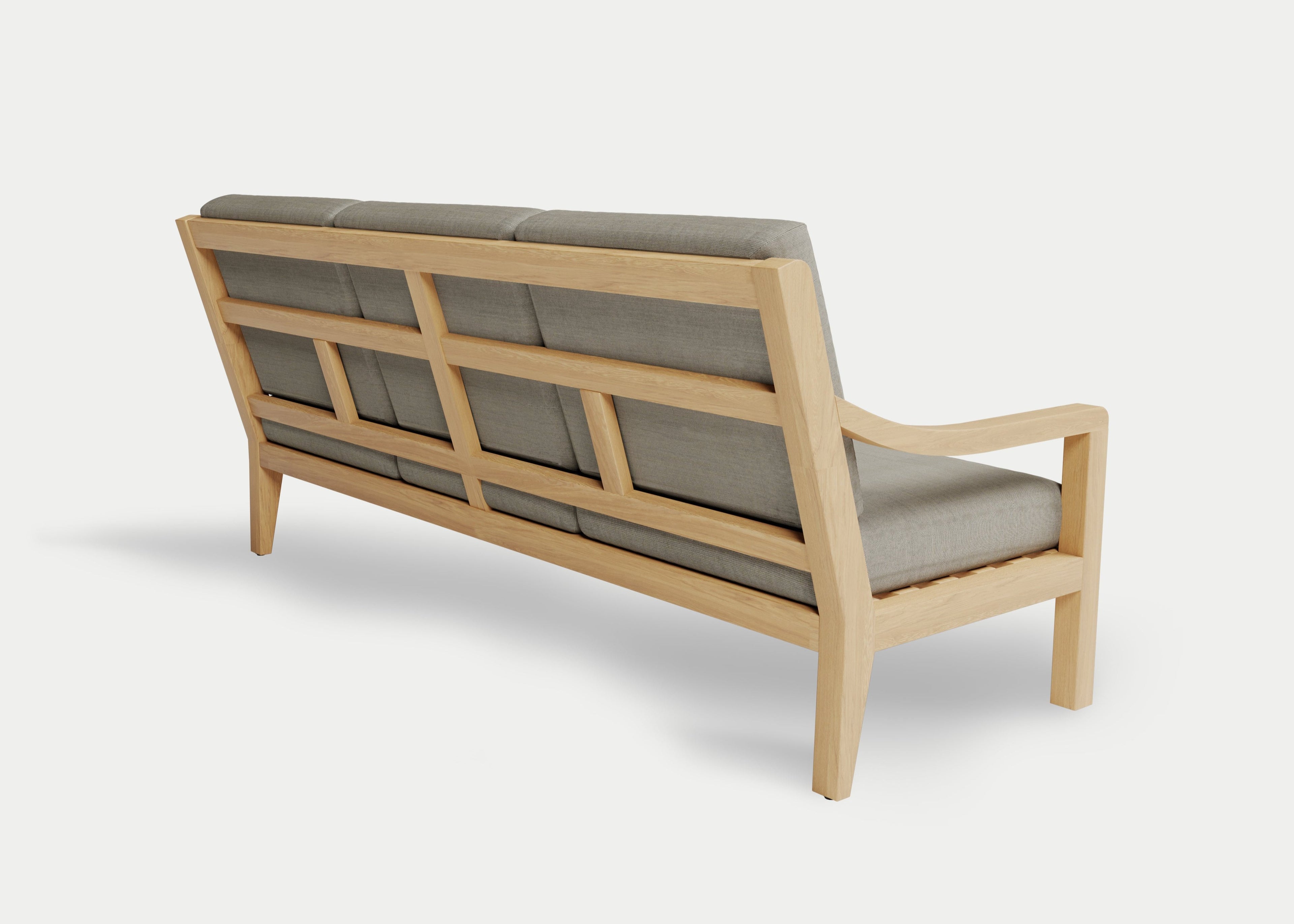 Heated Outdoor Teak Sofa 