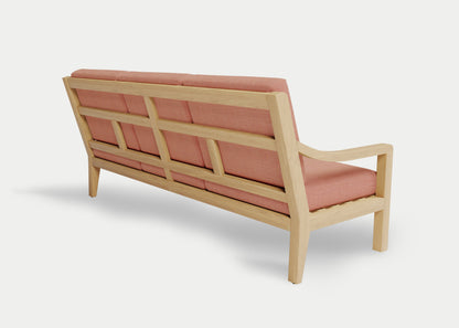 Heated Outdoor Teak Sofa 