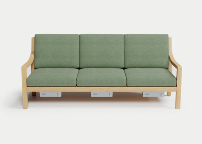 Heated Outdoor Teak Sofa 