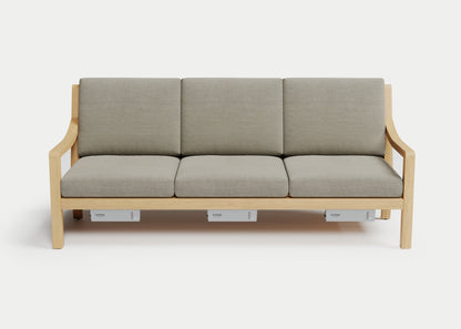 Heated Outdoor Teak Sofa 