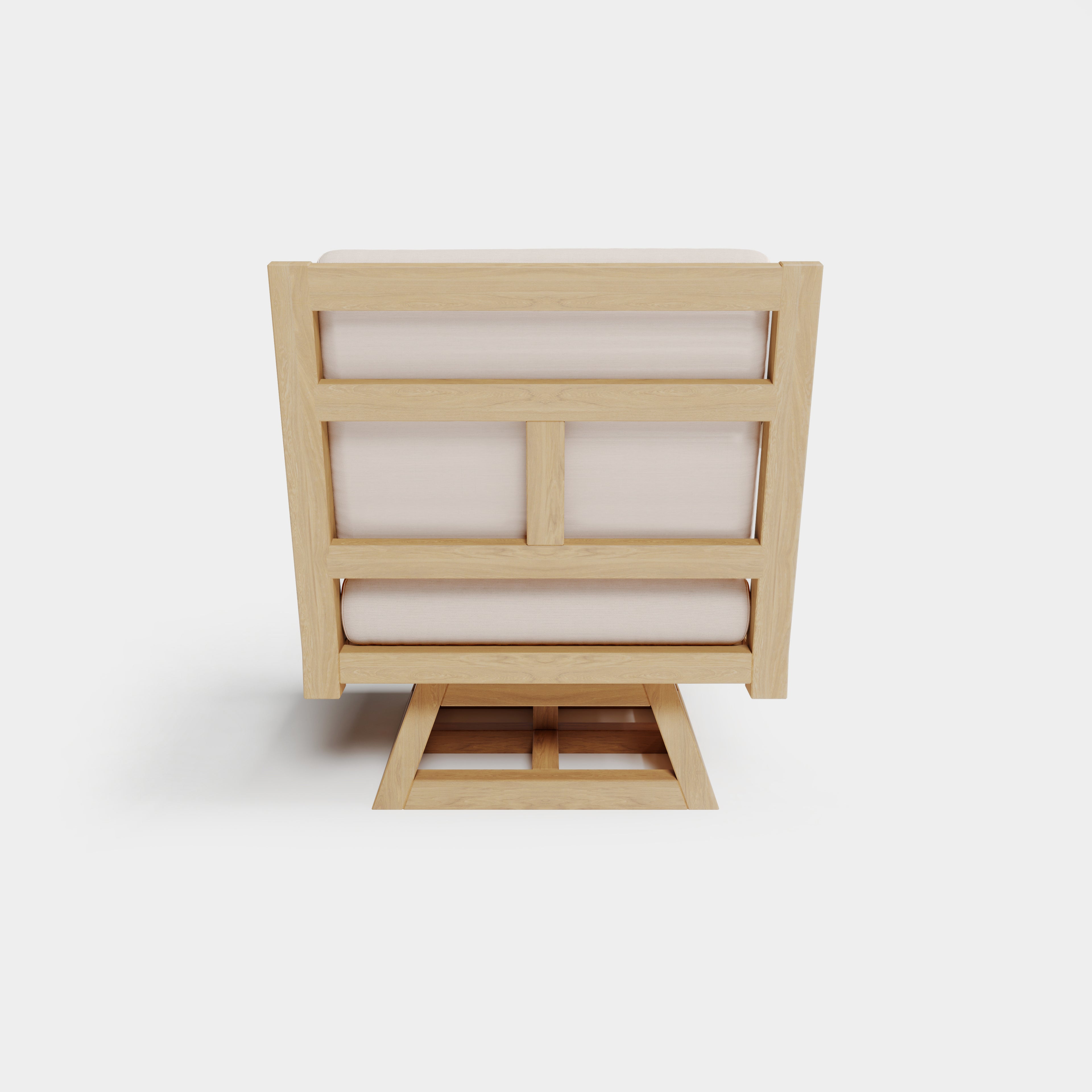 Heated Outdoor Teak Swivel Chair 