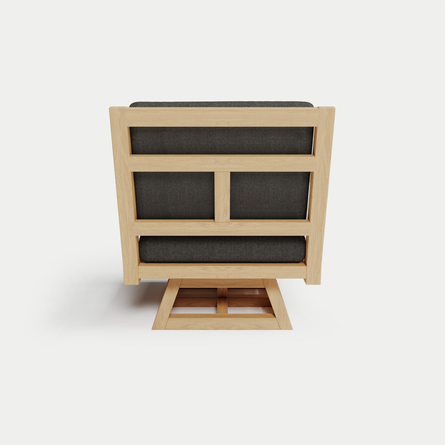 Heated Outdoor Teak Swivel Chair 