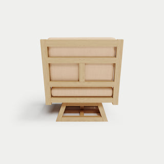 Heated Outdoor Teak Swivel Chair 
