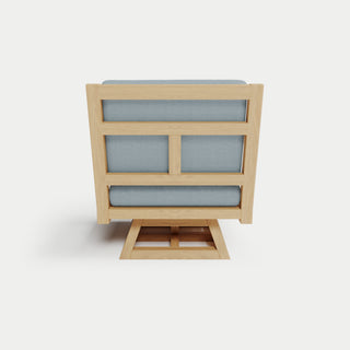 Heated Outdoor Teak Swivel Chair 