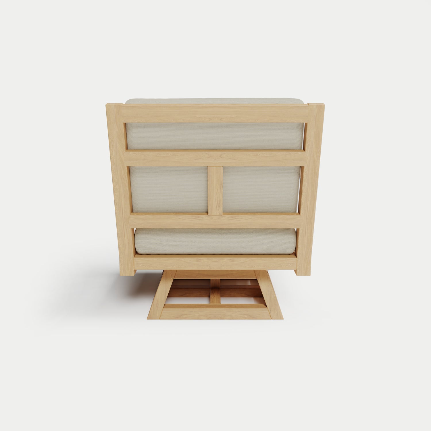 Heated Outdoor Teak Swivel Chair 