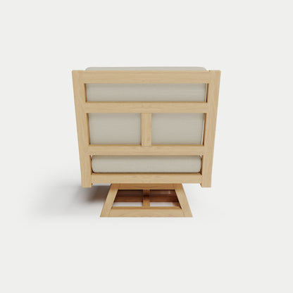 Heated Outdoor Teak Swivel Chair 