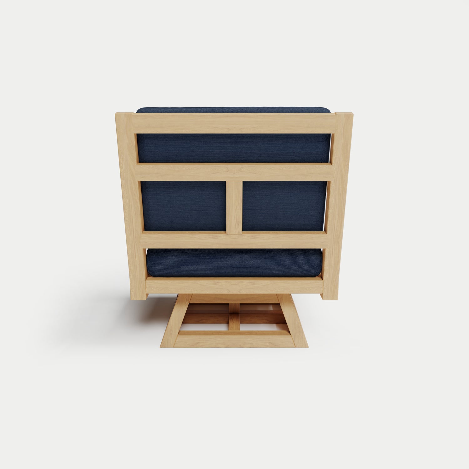 Heated Outdoor Teak Swivel Chair 