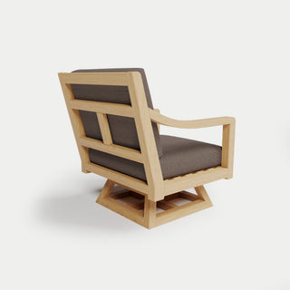 Heated Outdoor Teak Swivel Chair 