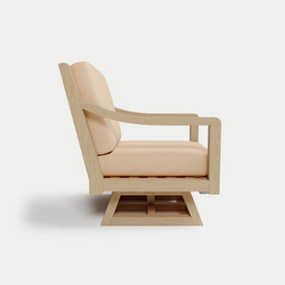Heated Outdoor Teak Swivel Chair 