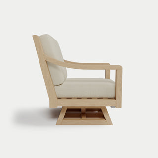 Heated Outdoor Teak Swivel Chair 