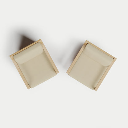 Heated Outdoor Teak 2 Swivel Set 